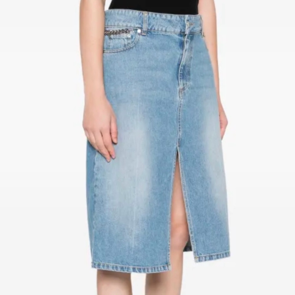 Stella McCartney Women’s Denim Chain Link Skirt